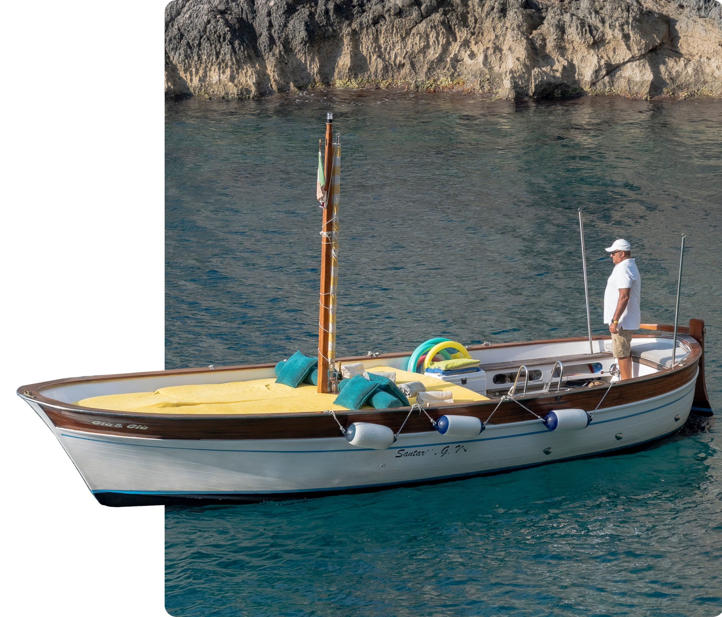 Vivi esperienze in barca a Capri uniche con Giu&Giu Club: appartamenti e tour personalizzati tra acque cristalline e paesaggi mozzafiato.